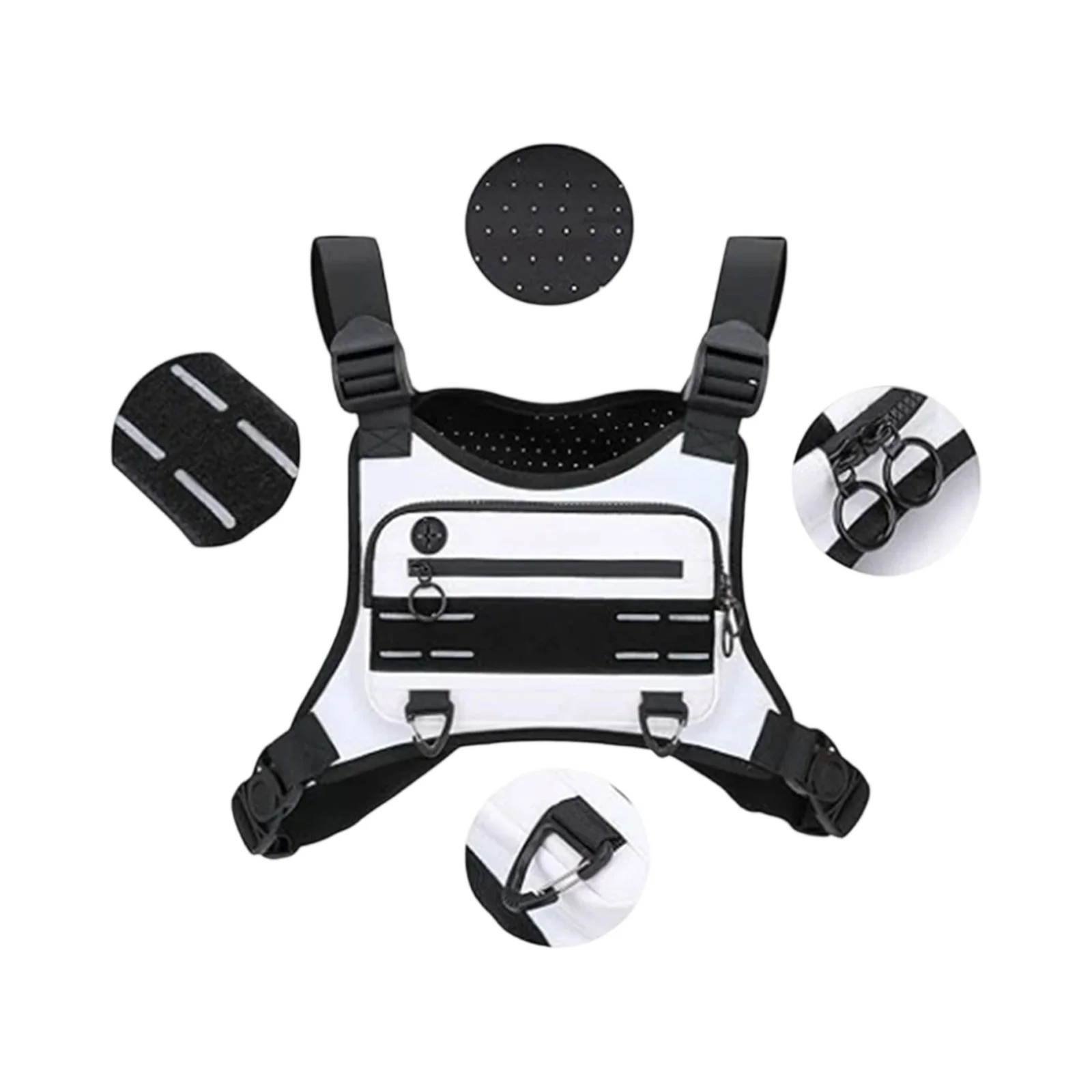 الرياضة في الهواء الطلق حقيبة الصدر سترة حقيبة الصدر الرياضة حقيبة الصدر مقاومة للماء خفيفة الوزن الجبهة الصدر حزمة تشغيل حقيبة الصدرية