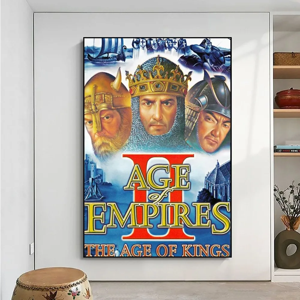 Age of Empires II Canvas Poster No Framed Poster Kraft Club Bar Paper Vintage Poster Wall Art Painting Bedroom Study Stickers