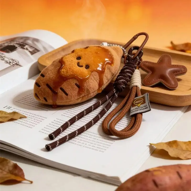  Lovely Roasted Potato Plush Toy Keyring Plush Backpack Hanging Decoration Accessory For Gifts Decors