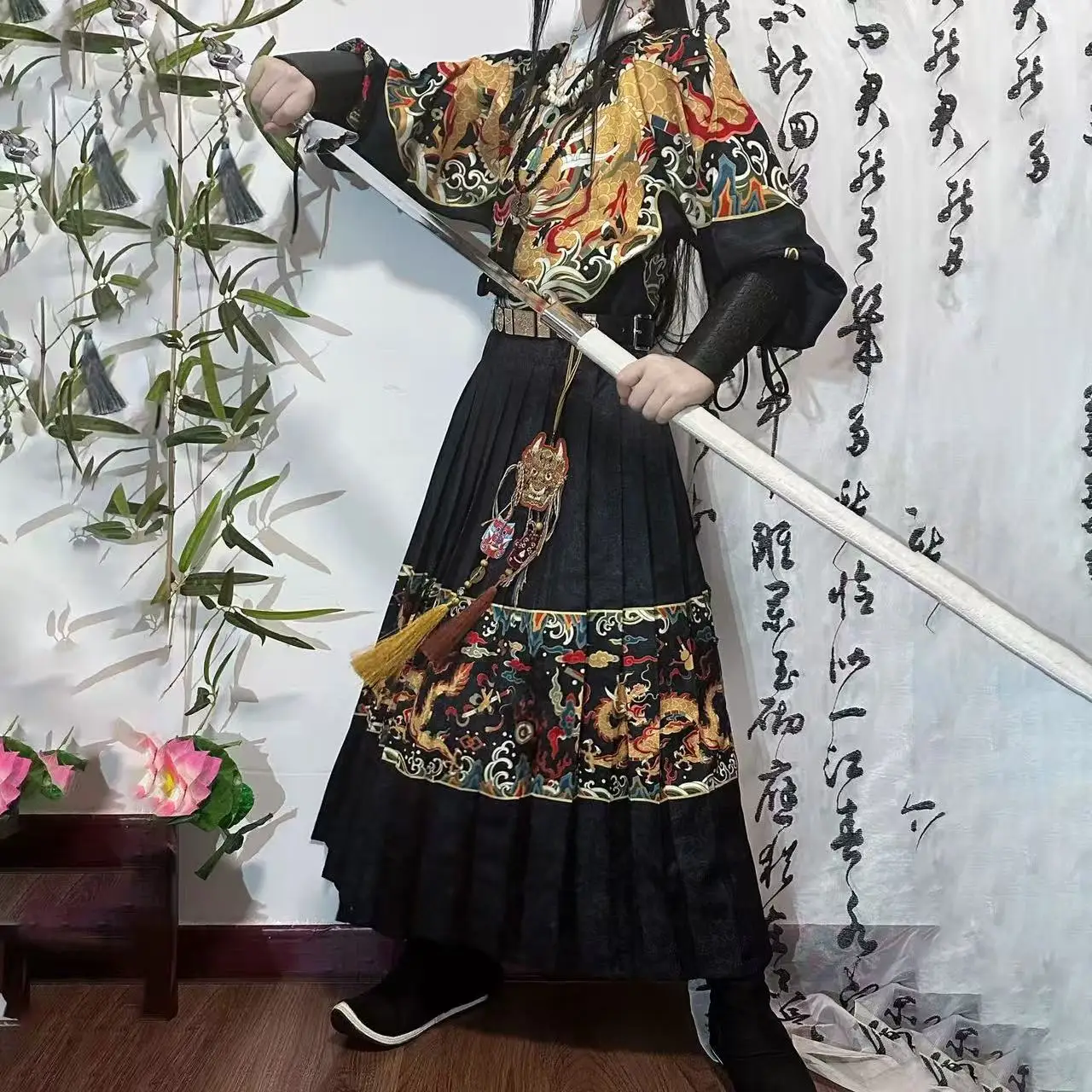 Original Dragon Hanfu Men Women Traditional Chinese Flying Fish Suit Halloween Event Royal Guards Cosplay Costume Stage Outfits