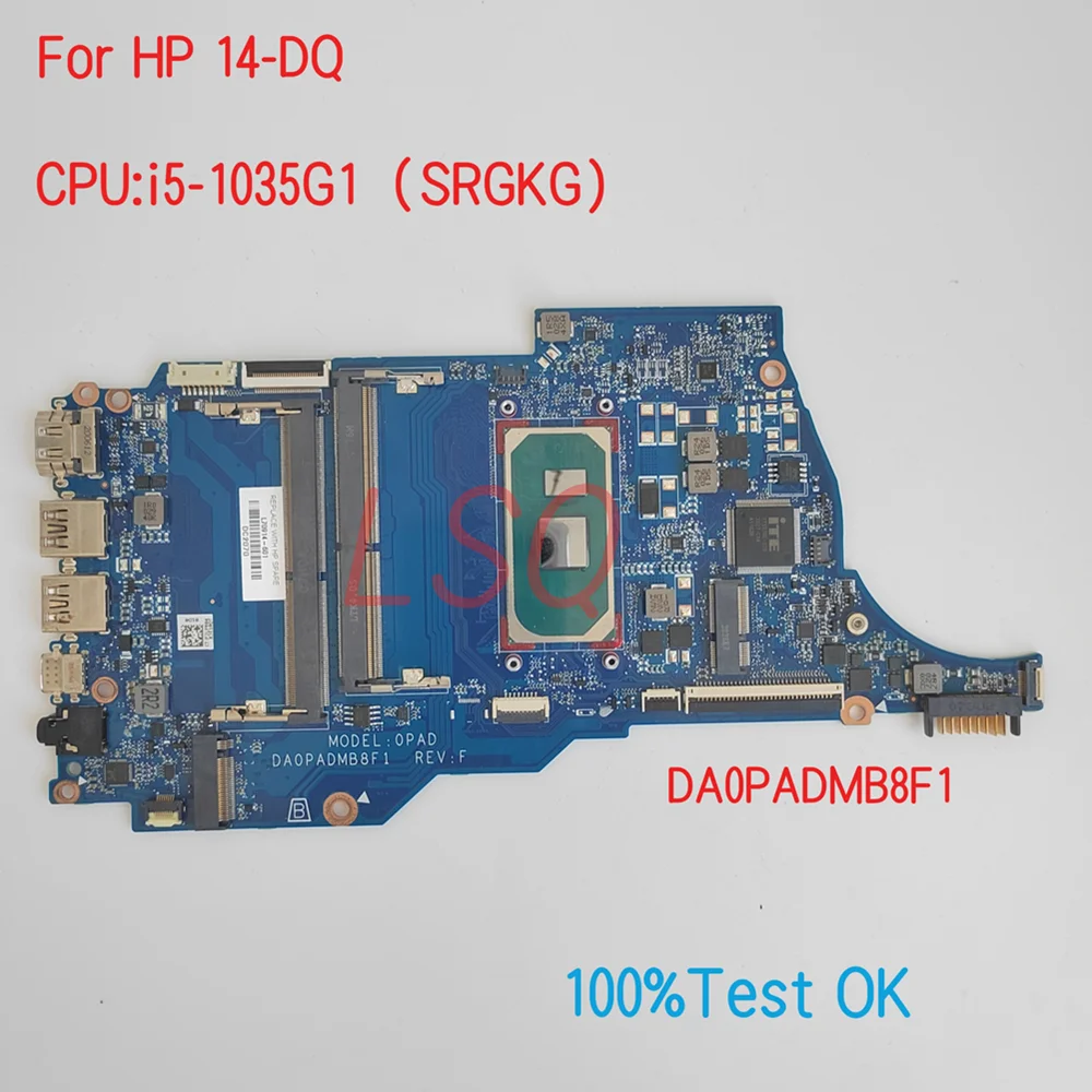 DA0PADMB8F1 For HP ProBook 14-DQ Laptop Motherboard With CPU i3 i5 PN:L70914-601 100% Test OK