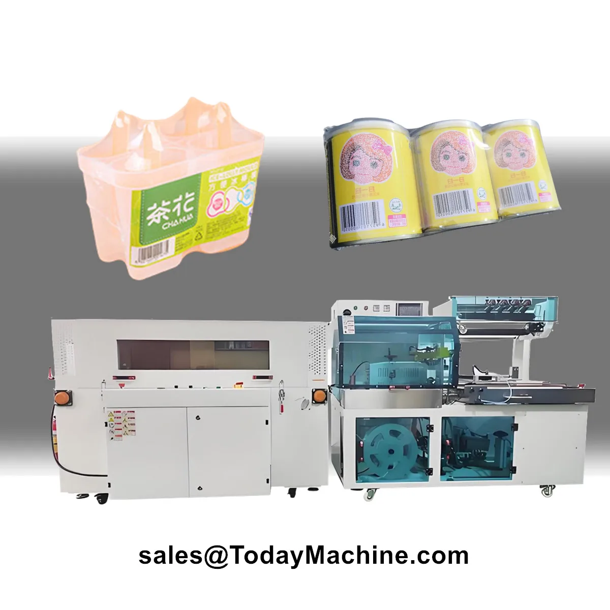 Envoltura automática de película plástica de cartón para aperitivos, caja de CD, caja de té, cajas de Perfume, máquina de embalaje retráctil