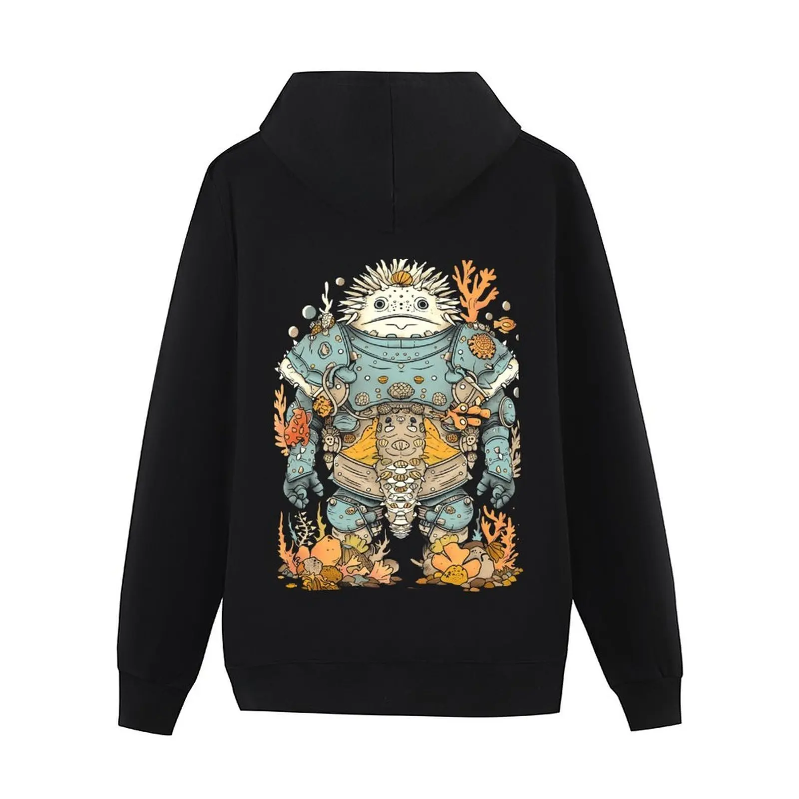 Sudadera con capucha Coral Knight, ropa de estilo coreano, ropa de otoño, ropa para hombre, sudaderas con capucha gráficas