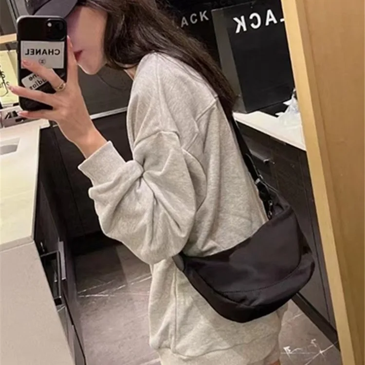 

YIFAN Unisex Shoulder Crossbody Bag for Female Students,High Quality Nylon Simple Japanese Casual Nylon Phone Bag