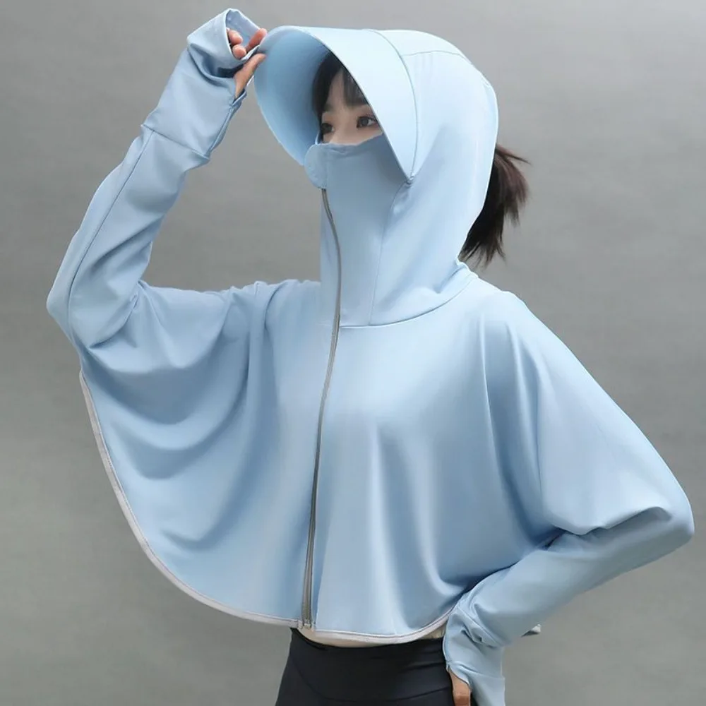 Summer New Cloak Sunscreen Clothing Cycling UV Protection Women's Breathable Sunscreen Cover Shirt Ice Silk Thin Edition