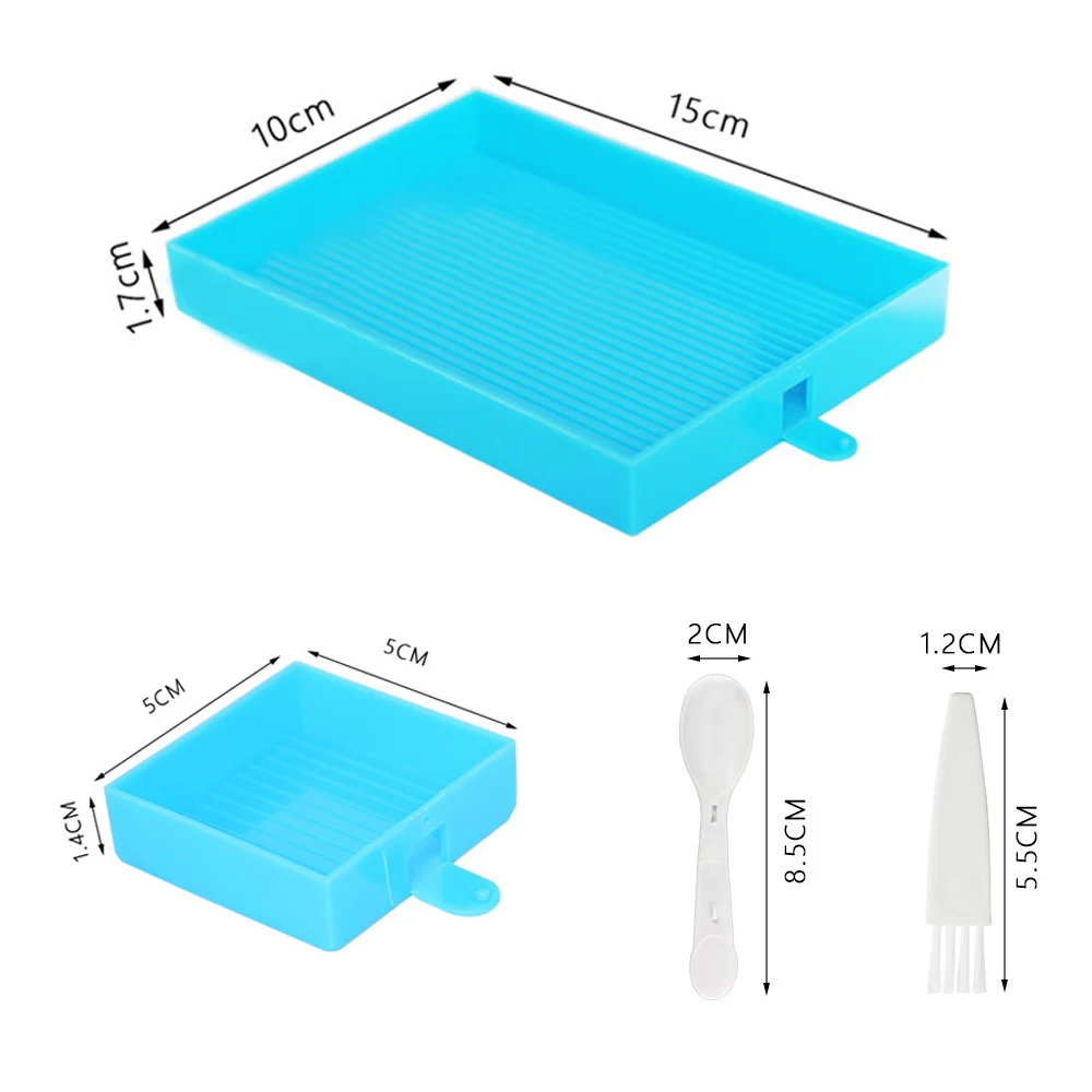 Diamond Painting Tray with 6 Detachable Small Trays And Lid, Stackable Drill Plate Organizer with Accessories For Diamond Art view 2