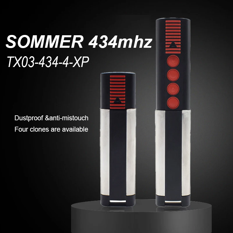 SOMMER 434mhz Garage Gate Door Remote Control Opener TX03 434 4 XP 4 2 SOMMER  TX03-434-4-XP  434.42Mhz Rolling code