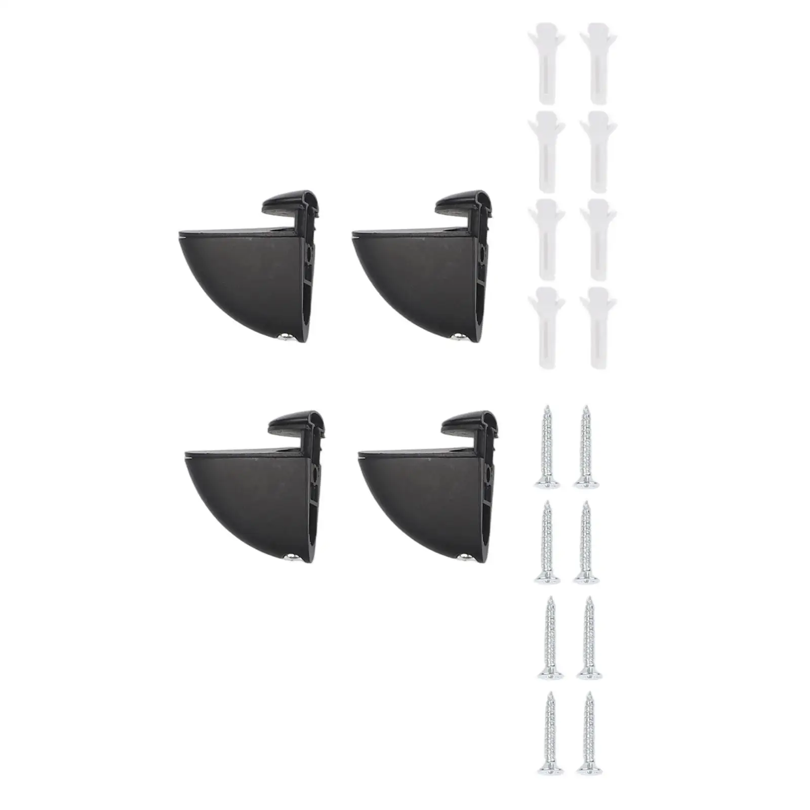 Glass Shelf Support Brackets 4 Pack Adjustable Zinc Alloy Holders for Stylish and Functional Home Organization Solutions