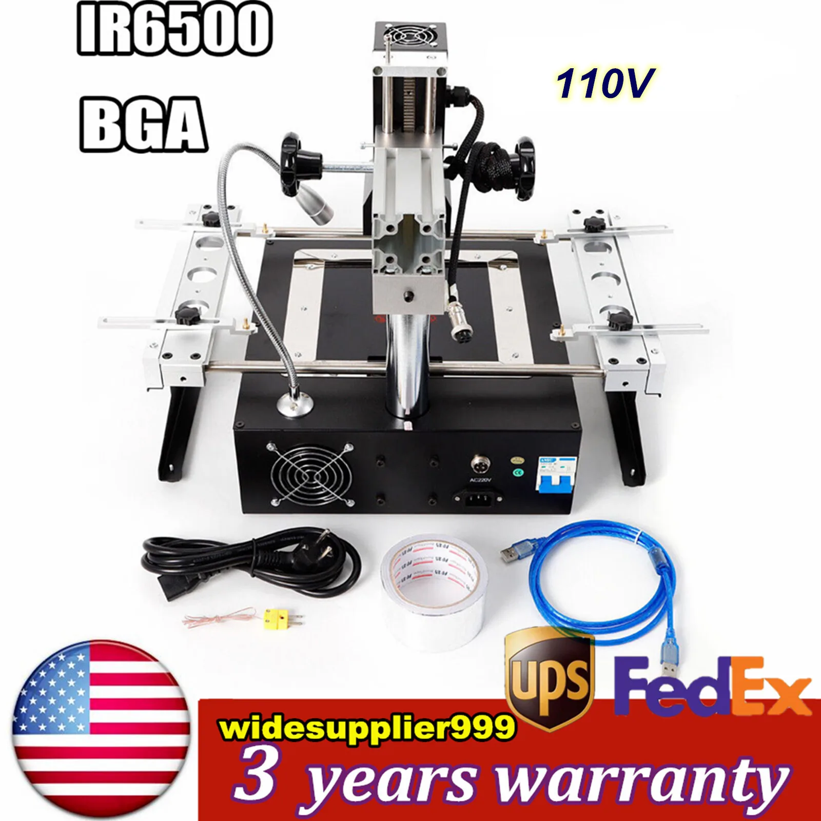 1250W IR6500 BGA Reballing Hine Rework Station Infrared Solder Welder System