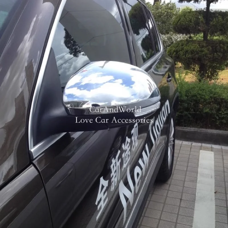 

For VW Volkswagen Tiguan 2010-2016 Exterior Rear View Mirror Cover RearView Frame Trims ABS Chrome Stickers Car Accessories