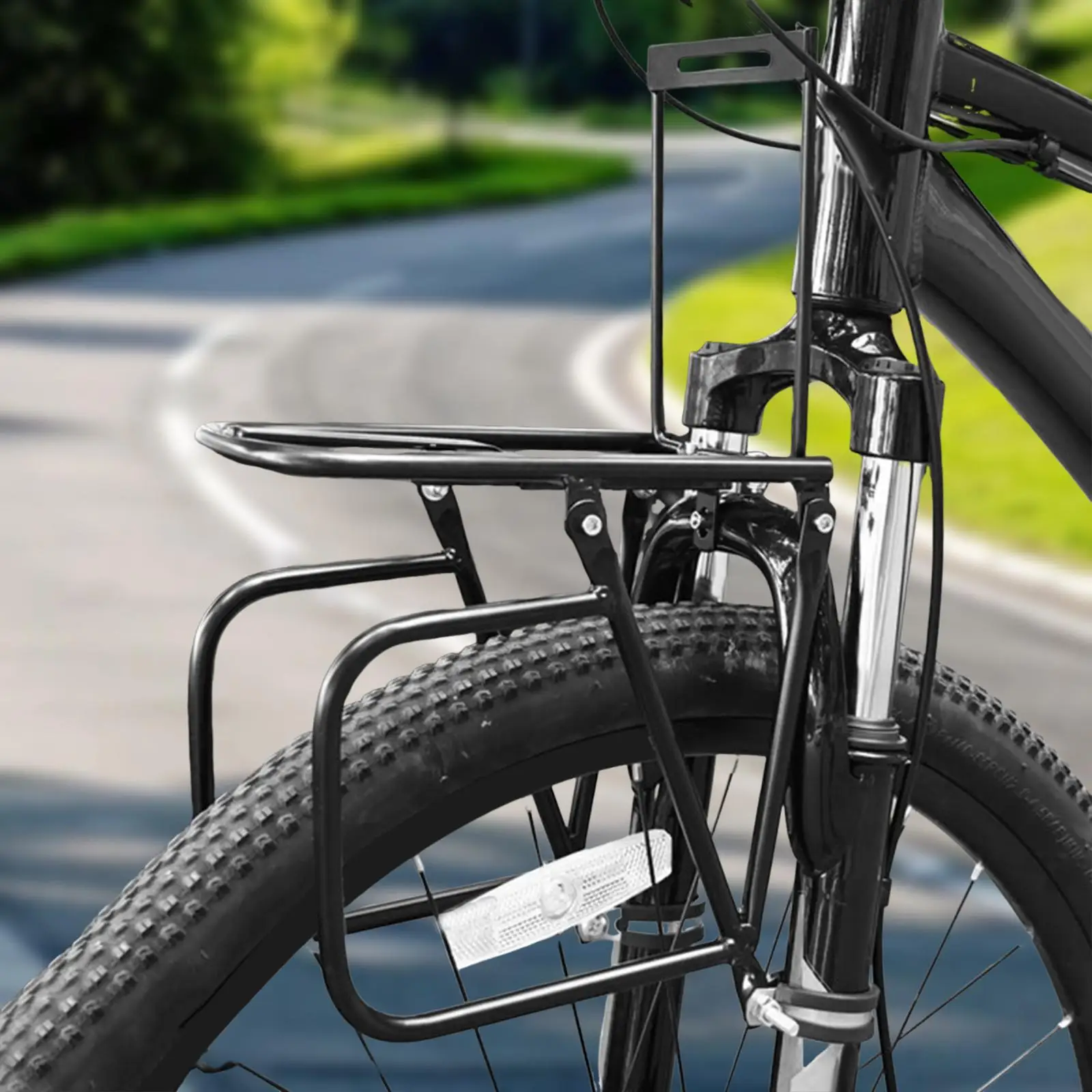 

Bike Front Carrier Rack Universal Sturdy Lightweight Trunk Holder Luggage Bracket for Mountain Road Bikes Long Distance Cycling