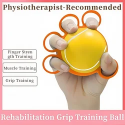 5 Finger Grip Exercise Ball Silicone Squeeze Ball Hand Grip Strength Trainer Rehabilitation Ball Stress Relief Fidget Toy for Ha