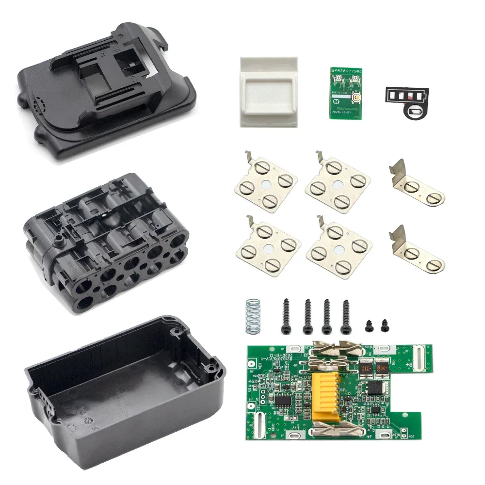 Caja de batería de litio BL1850 para Makita, indicador de batería LED de 18v, Kit de repuesto Bsm, Pcb Power, inalámbrico, BL1860