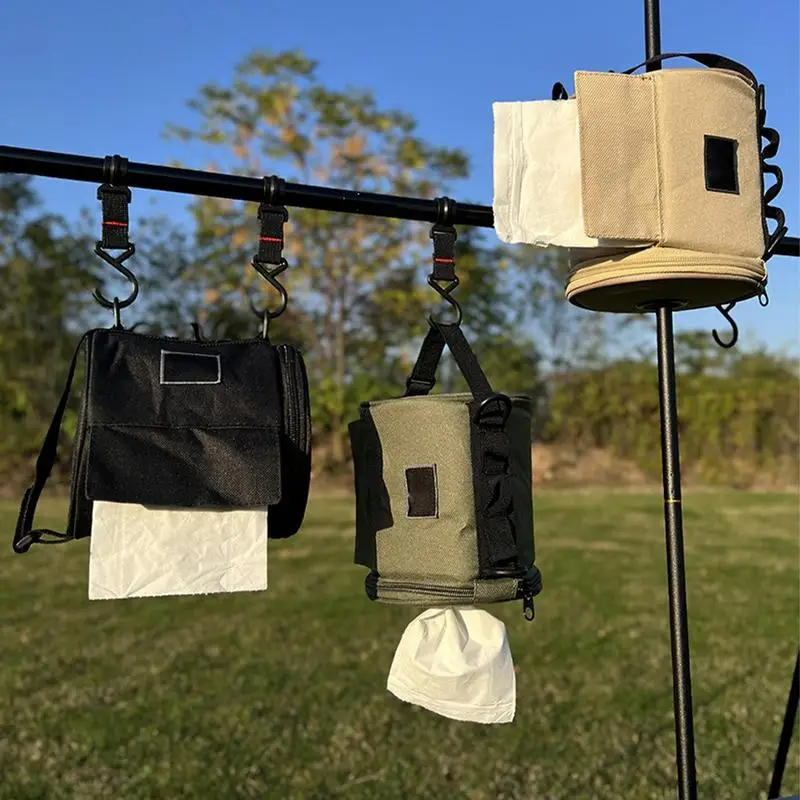 Tactical Roll Paper Storage Bag Hanging Toilet Tissue Paper Box Molle Pouch Storage Camping Hiking Outdoor Car Picnic Supplies