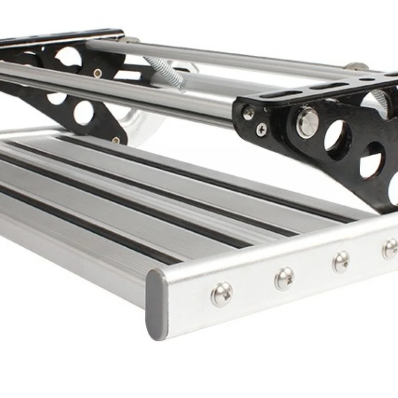 RV folding step, single layer welcome pedal, aluminum alloy, manual shrinkage