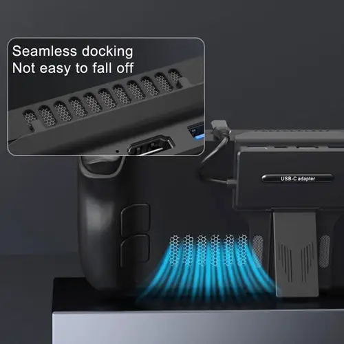 Imagen 2 del producto Para estación de acoplamiento Steam Deck 5 en 1 soporte de base Hub USB C a 4K @ 60Hz compatible con HDMI accesorios de Base de carga SteamDeck nuevo