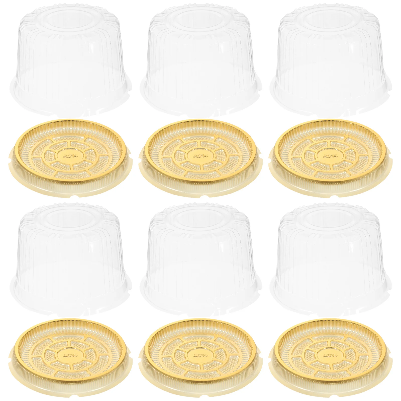 

10Pcs Transparent Cake Boxes with Lids Plastic Containers Easy Assemble Cake Storage for Cupcakes Handmade Treats Party Use