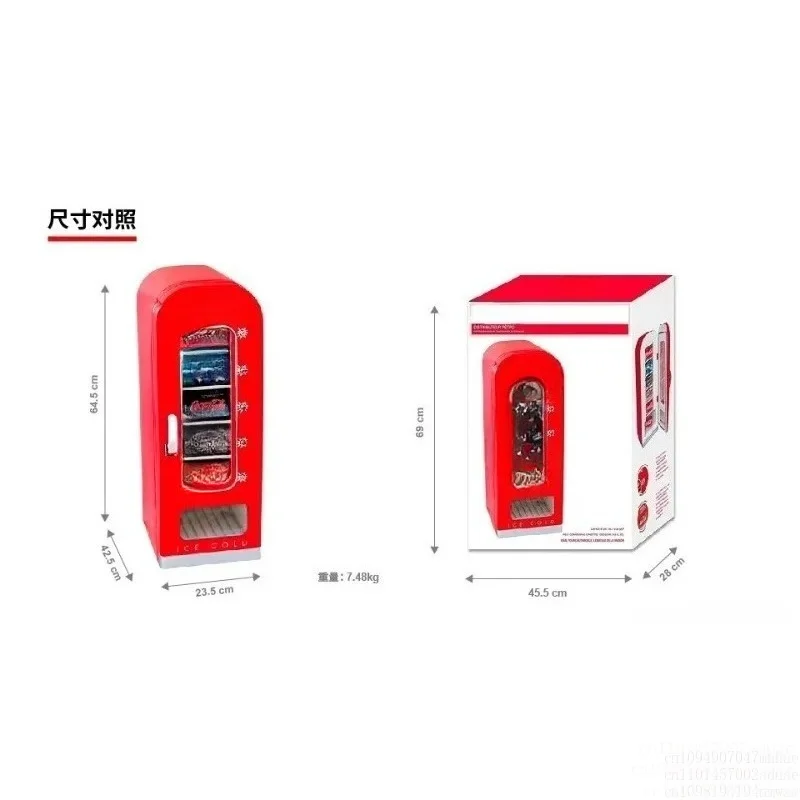 Mini vending machine 10 cans pop-up small refrigerator household