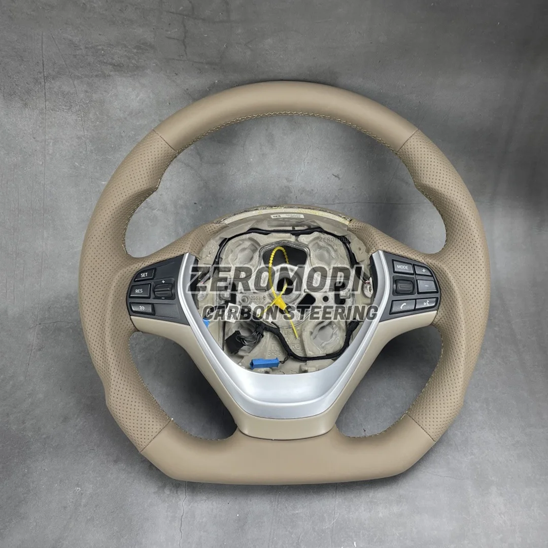 Custom Replacement Beige Leather Steering Wheel for BMW F20 F21 F22 F30 F31 F34 F35 F32 F33 F36 1 2 3 4 SERIES