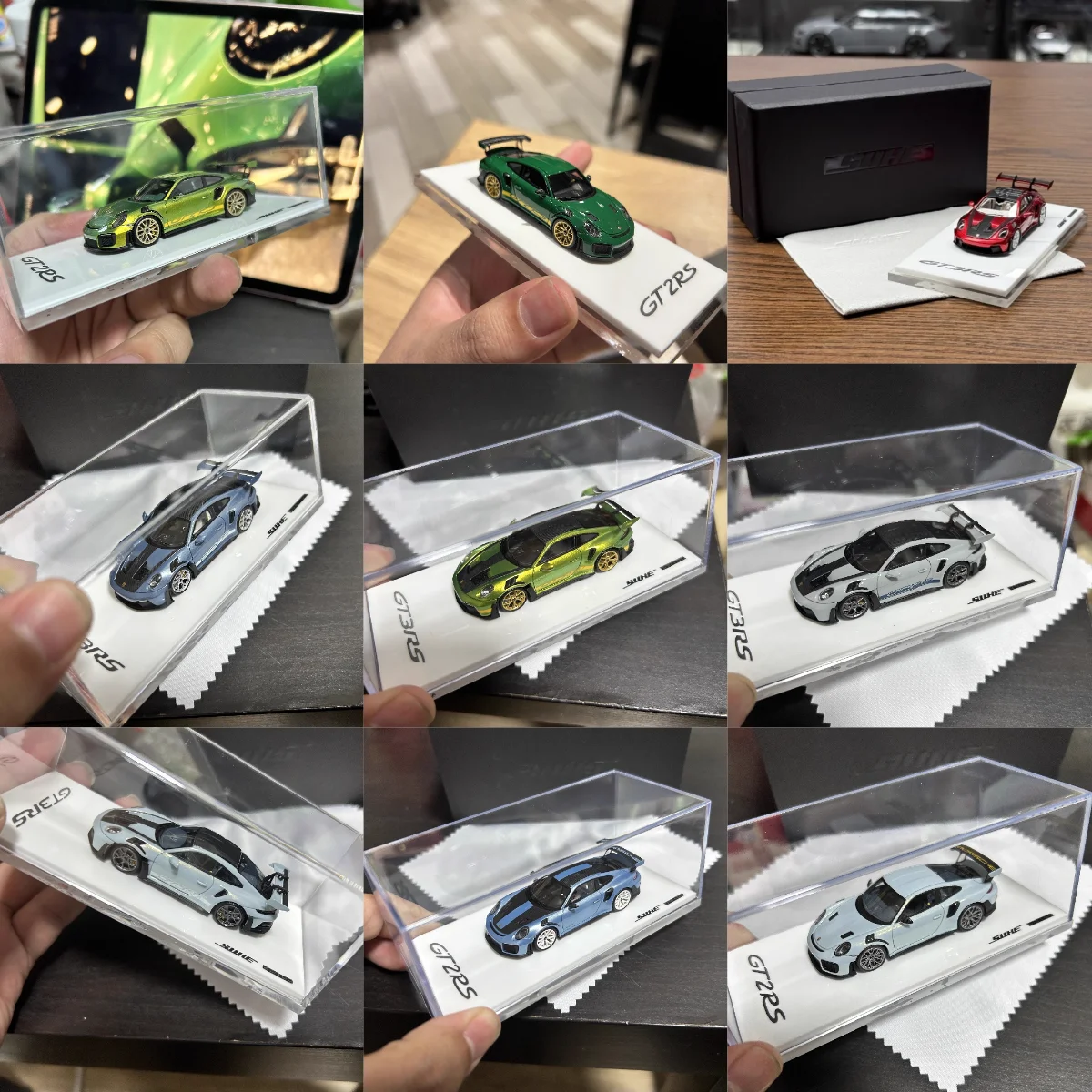 Diecast in scala 1:64 SUHE Gt3rs Porsche Fuelme modello di auto in resina giocattolo da collezione regalo souvenir display ornamento
