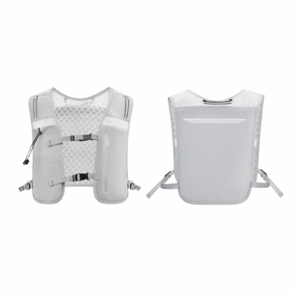 

Reflective Reflective Running Vest Pack 4L 500ML Water Bottle Running Hydration Vest Nylon Adjustable Water Bottle Storage Vest