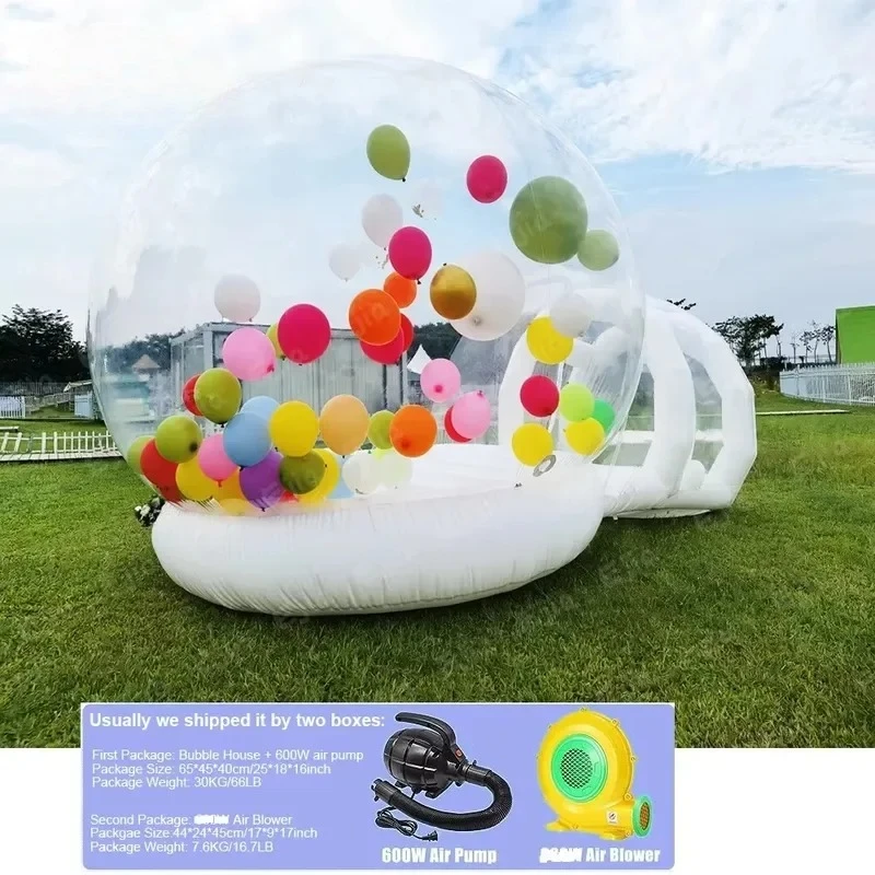 Casa de burbujas inflable de 3-4m, tienda de burbujas inflable mejorada con Base de salto, casa de globos de burbujas de PVC comercial, juguetes para niños