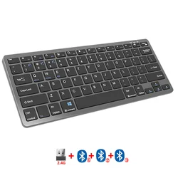 Hebrew/Russia/Korea Bluetooth Keyboard for iPad MacBook Phone Tablet Smart TV Rechargeable Wireless Keyboard