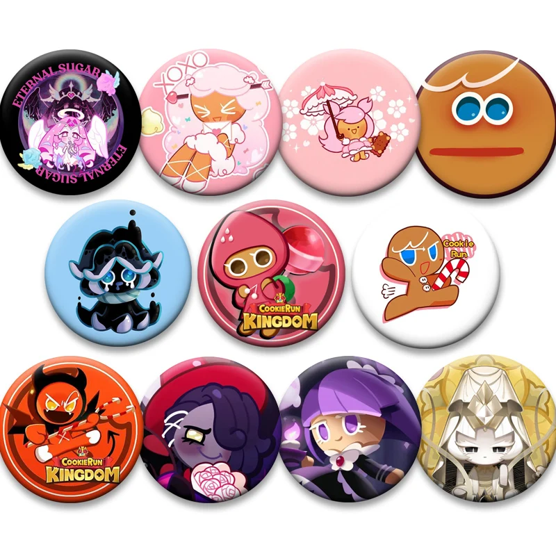 Gingerbread Man Anime Brooches Game Cookie Run Kingdom Button Pins Backpack Accessories Exquisite Cartoon Badge Bag Decoration