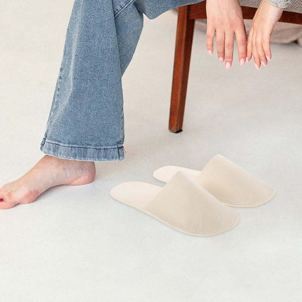

Slippers Felt Soft Comfortable Antislip Hotel Unisex Lightweight Portable Waterproof Disposable Items Summer