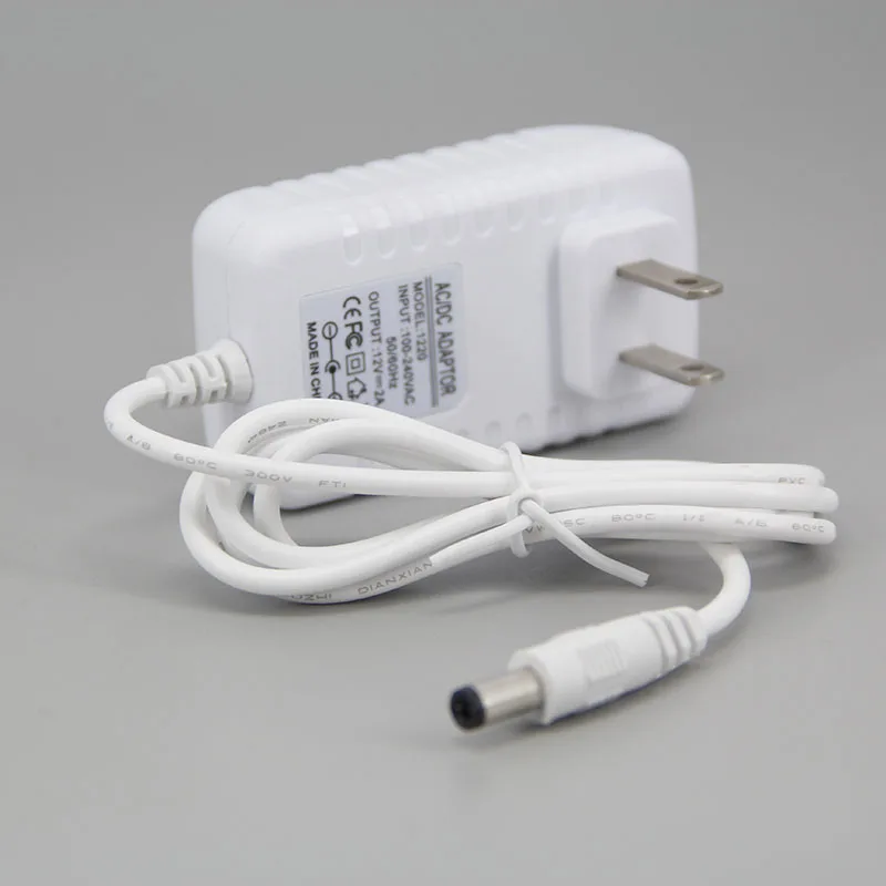 white EU US plug AC 110V-240V to DC 12V 2A 2000ma Power Supply transformer Adapter Switching Converter Charger For Strip Driver