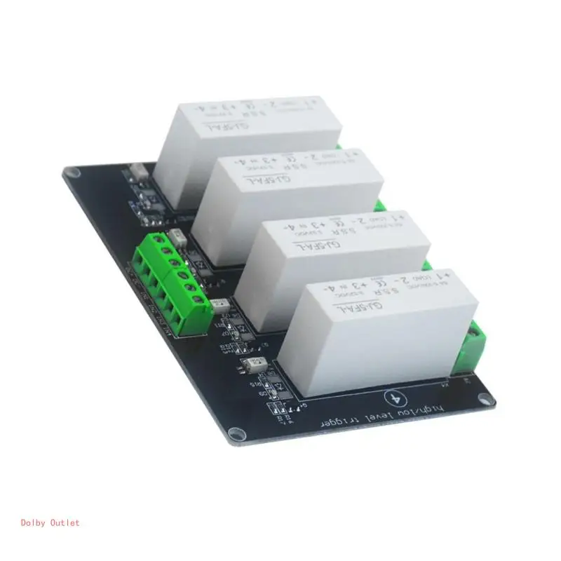 

4 Way High Level Triggers Control Solid States Relays Module Phase Electric Relays Powerful 4 Channel Relays Module for PC