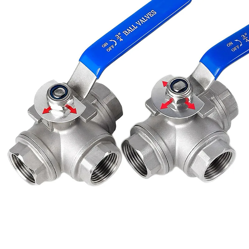 3 Way Ball Valve T/L Type 1/4
