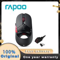 Rapoo VT960S Wired/ Wireless Gaming Mouse PAW3370 Sensor 19000 DPI OLED Display 6 Programmable Buttons On-Board Memory Black