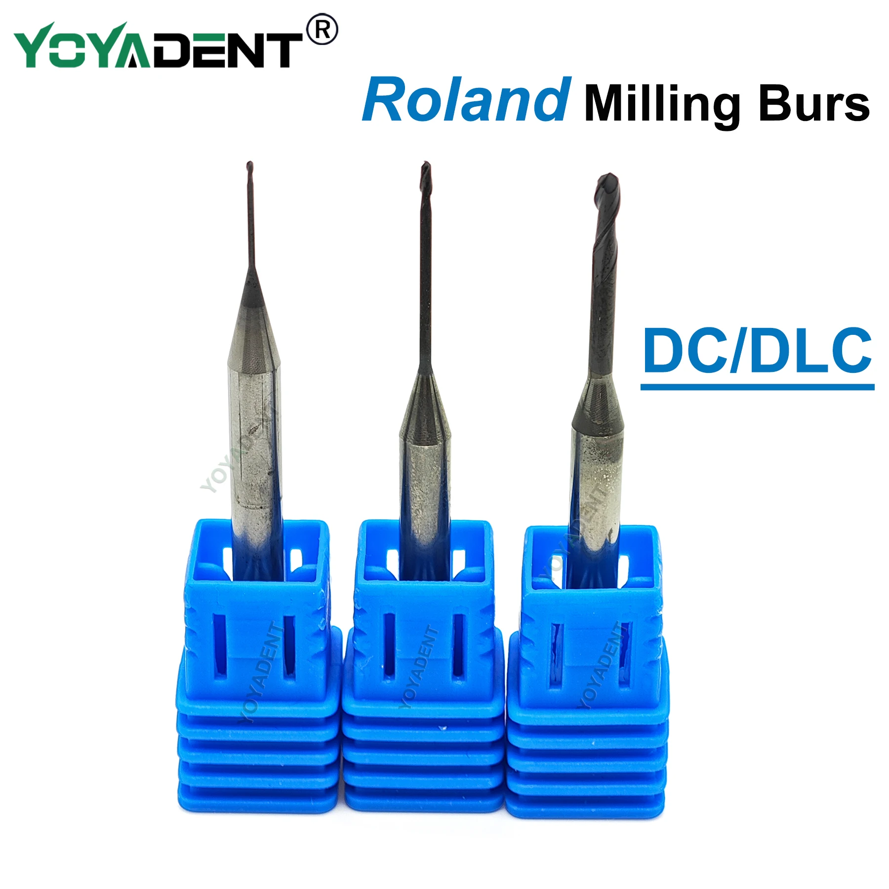 Roland DC/DLC Dental Milling Burs Cutters for Zirconia PMMA Disc Roland CADCAM Milling Machine Dental Laboratory