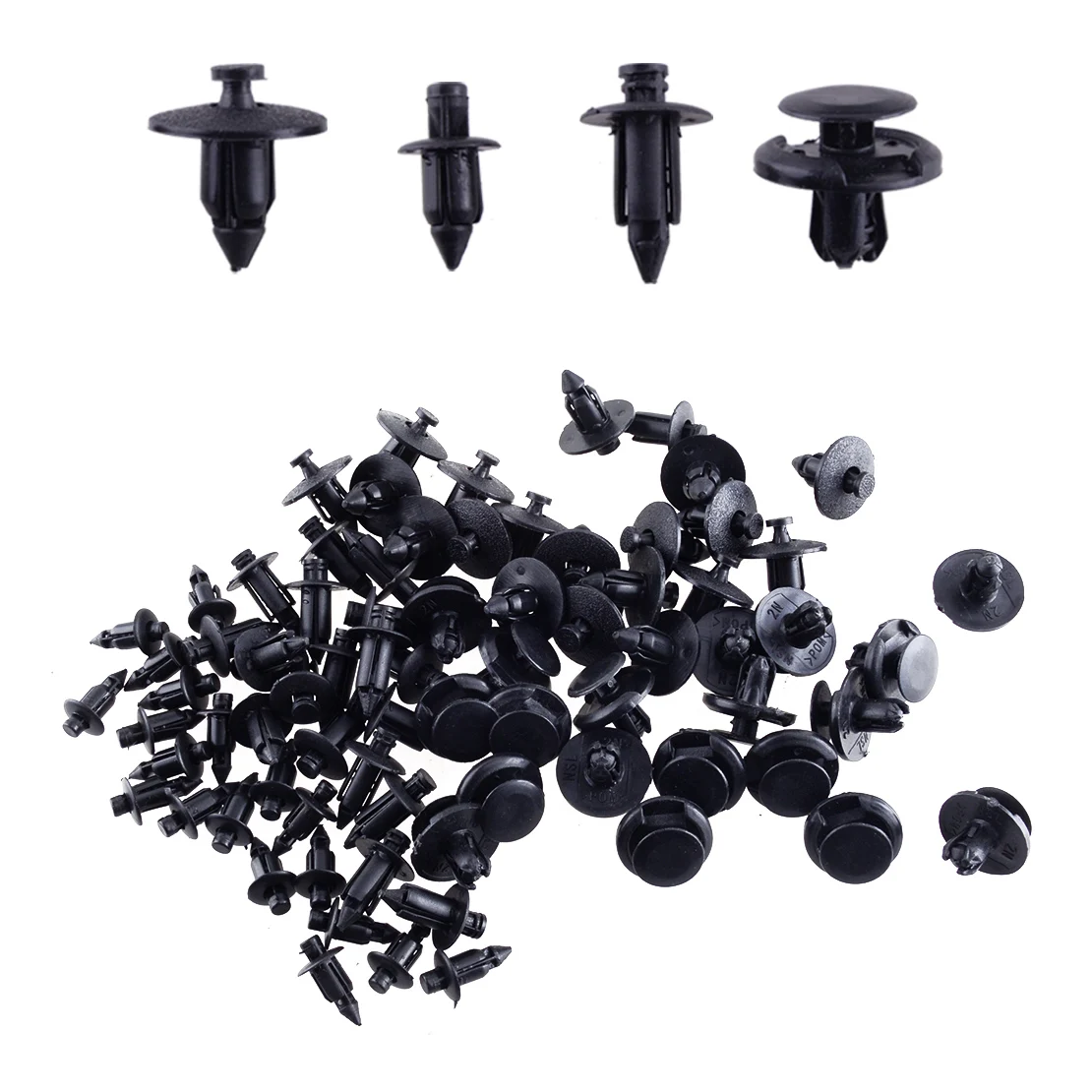 80Pcs/Set M6 M7 M8 Motorcycle Fairing Bodywork Bolt Push Pry Rivets Pin Clip Retainer Fastener Nylon Fit For Polaris Sportsman