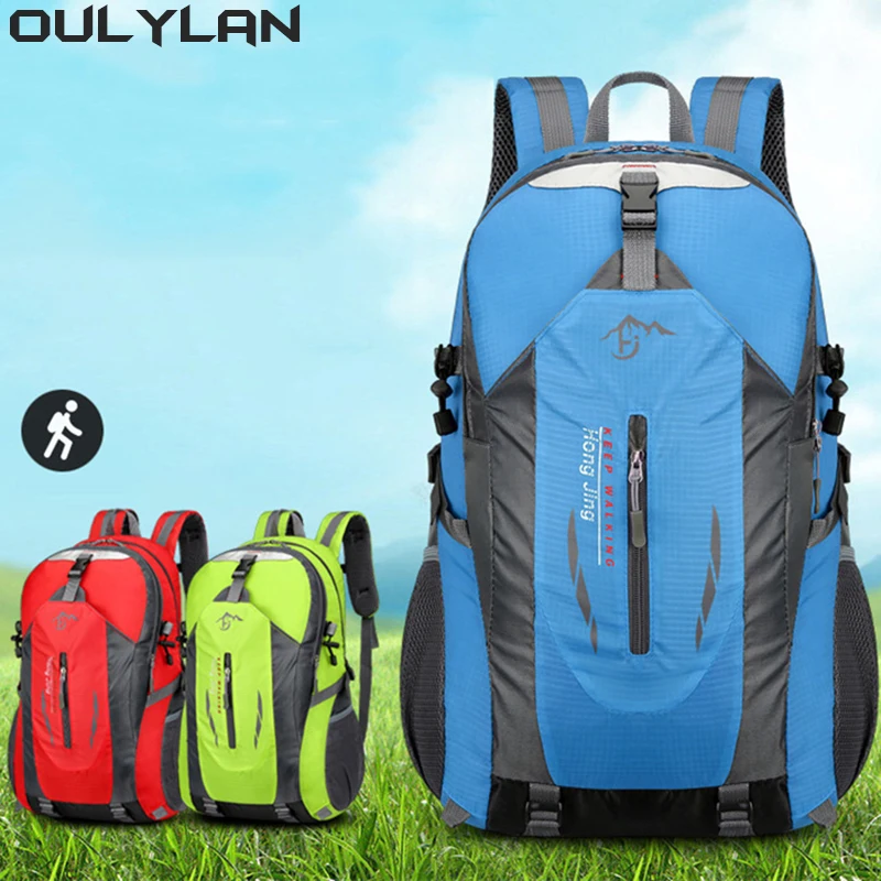 Oulylan 40L Outdoor Hiking Backpack Men Sports Climbing Bag Mochila Camping Mountaineering Bag Travel Trekking Rucksack