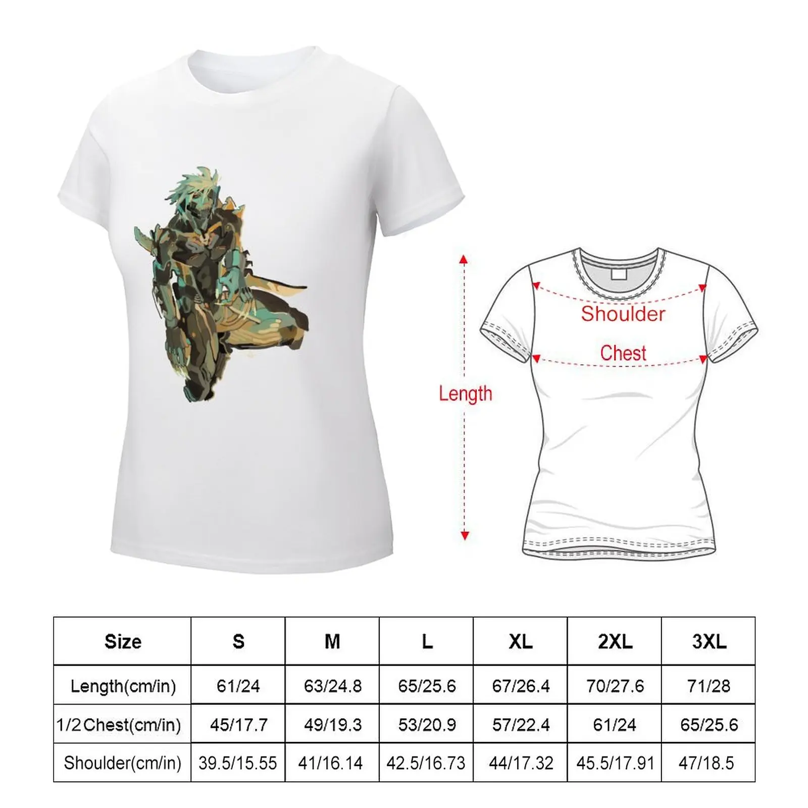 Raiden (MGS) T-shirt funny hippie clothes tops for Women