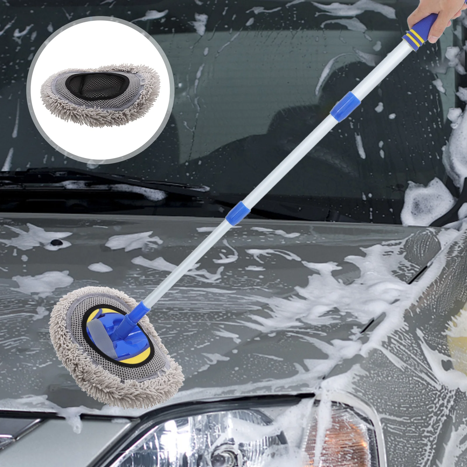 

Car Wash Mop Fabric Replacement Soft Chenille Head Cover For Car Truck Cleaning Auto Accessories Wash Supplies