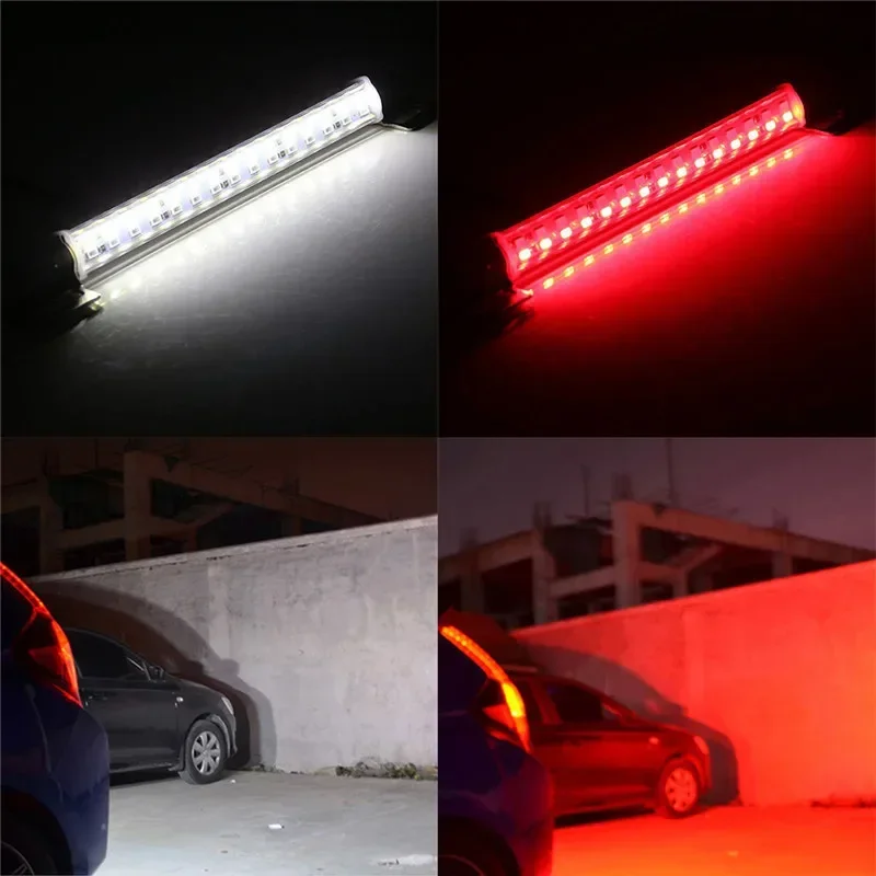 Universal Refit Car Led Reversing Light Super Bright and Durable Aluminum Alloy Heat Dissipation Material Base Dual Color Lamp