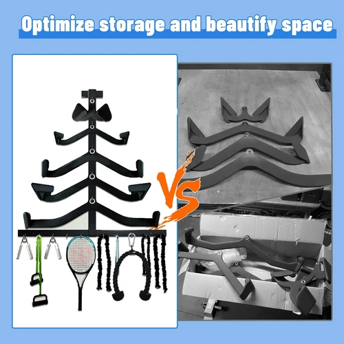 Imagen 2 del producto Lat Pull Down Bar Estante de accesorios de gimnasio, accesorios Lat Pulldown Estante de almacenamiento de cables para Mag Grip Home Gym Fitness