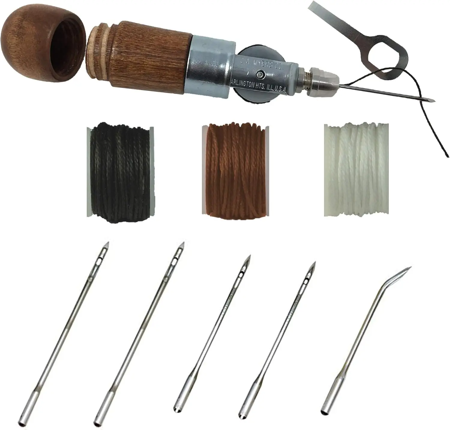 

Professional Leathercraft Sewing Awl Tool Kit - Heavy Duty for DIY Craft, Leather, Fabric Repair