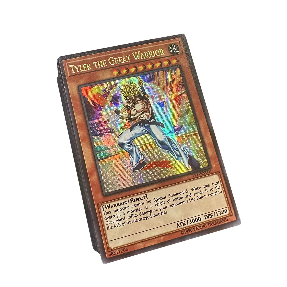 72 Stuks YU GI OH Kaarten Met Gouden Letter Proxy Glanzende Concurrerende Structuur Tyler Kurikara Branded Yugioh Kaarten In Engels