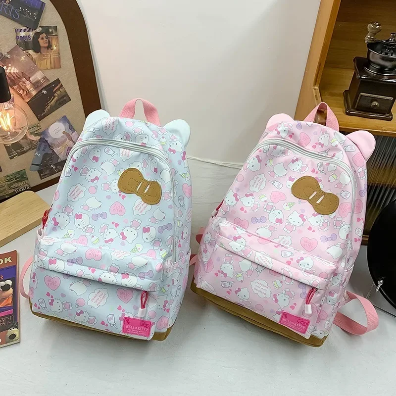 

Sanrio Hello Kitty Anime Backpack Cute Schoolbags Cartoon Satchel Kawaii Knapsack Travel Casual Daypack 16 Inch