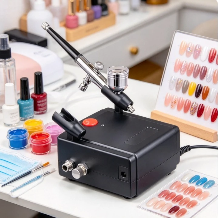 100A Mini Air Pump Airbrush Kit Turtle Pump for Model Painting Nail Art Wall Painting Spray Gun