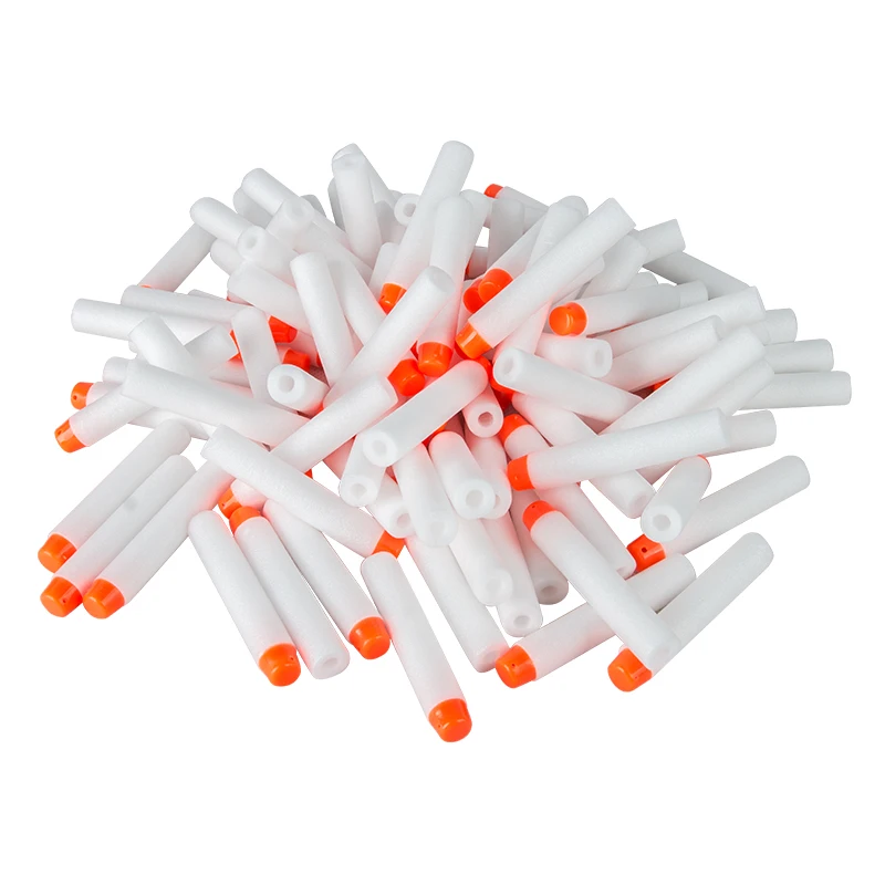 100PCS Darts For Nerf  white Luminous Soft Hollow Hole Head 7.2cm Refill Darts Toy Gun Bullets for Nerf Series Blasters Xmas