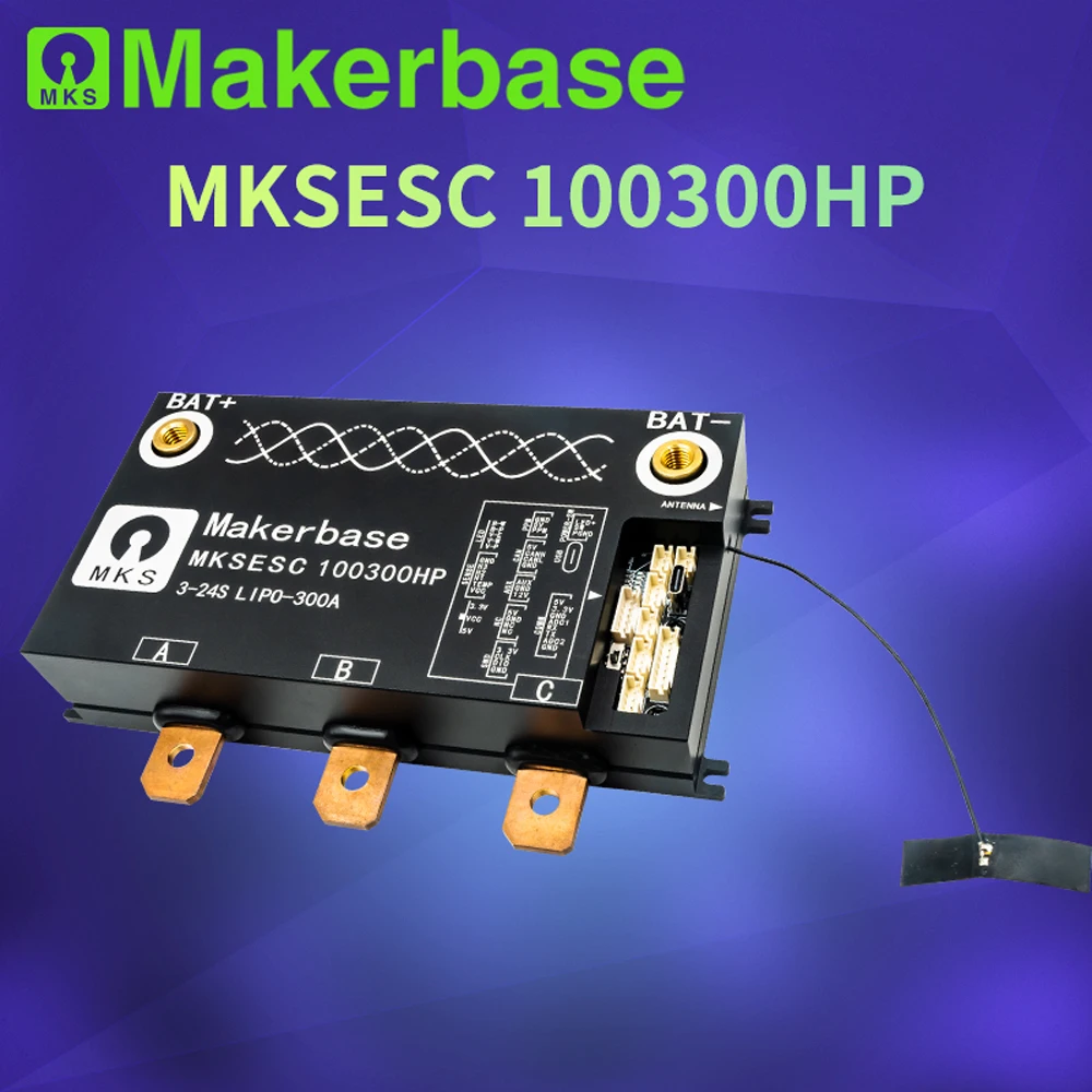 Makerbase VESC 100300HP 100V 300A High Current With Alu PCB Based on VESC For E-Foil Fight Robot Surfboard AGV Robot