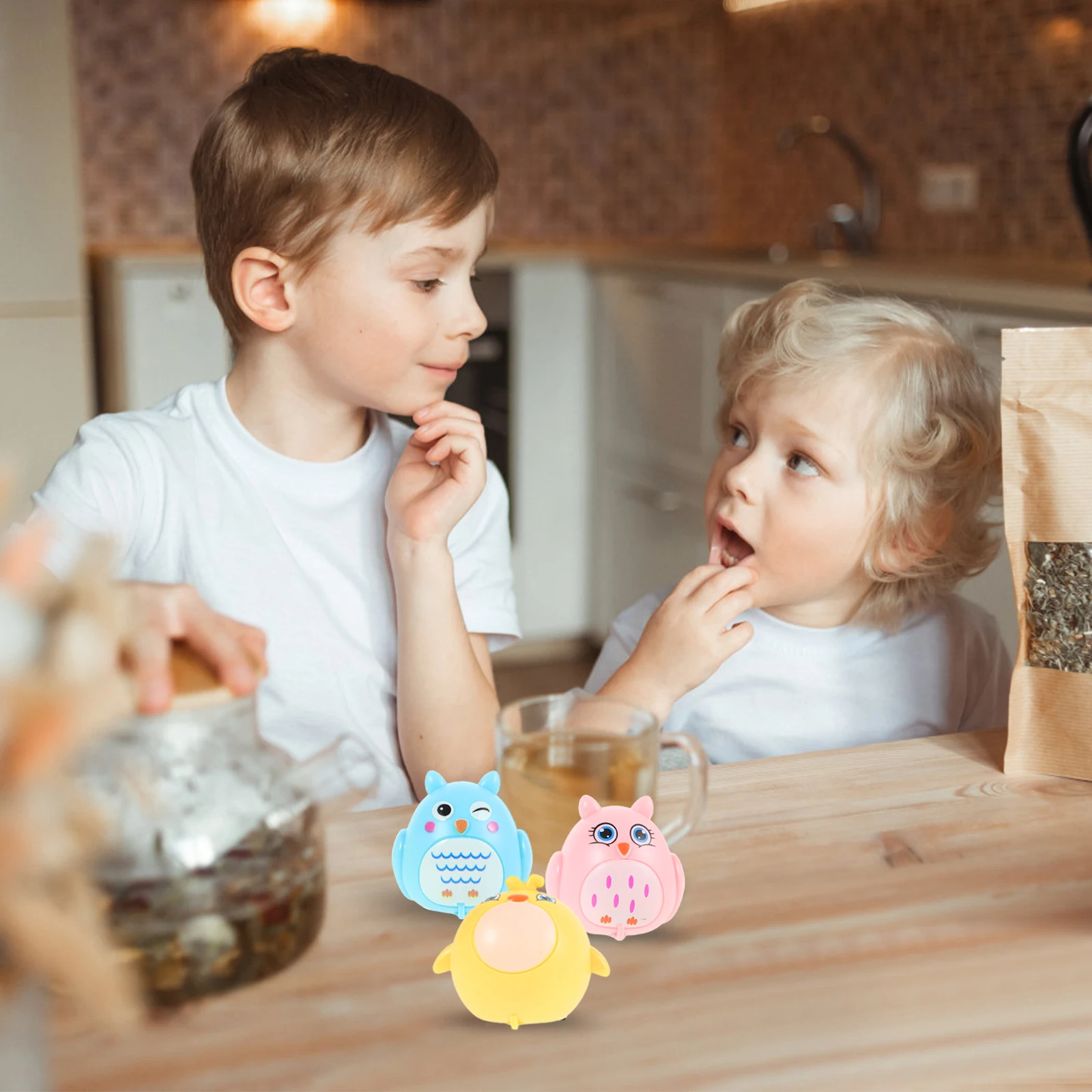 Mini voiture électrique en forme d'animal, 6 pièces, jouets pour bébés et tout-petits, voitures à Friction en Pp