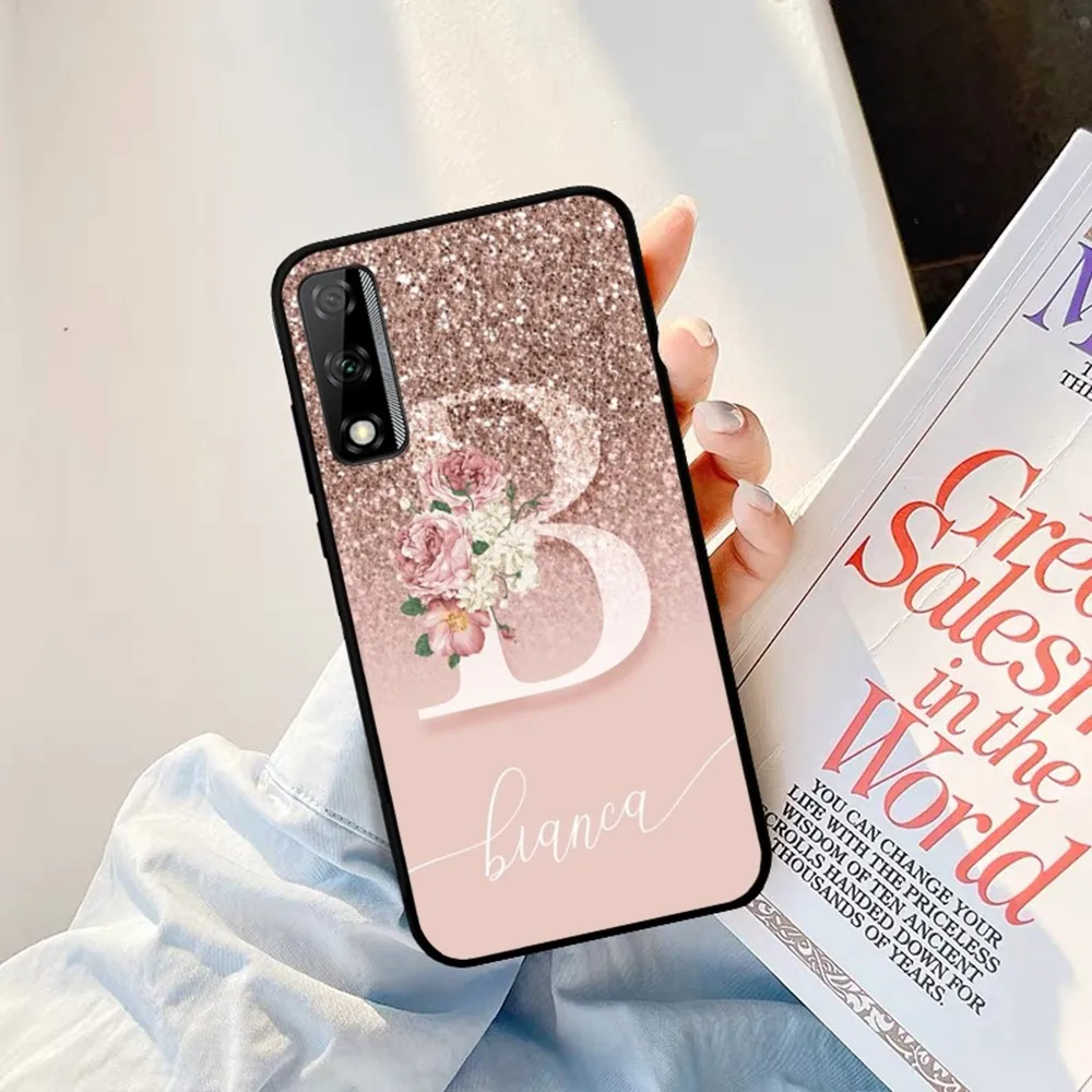 Personalized Name Marbled Phone Case For Huawei Y9 6 7 5 Prime Enjoy 7s 7 8 Plus 7a 9e 9plus 8E Lite Psmart Shell