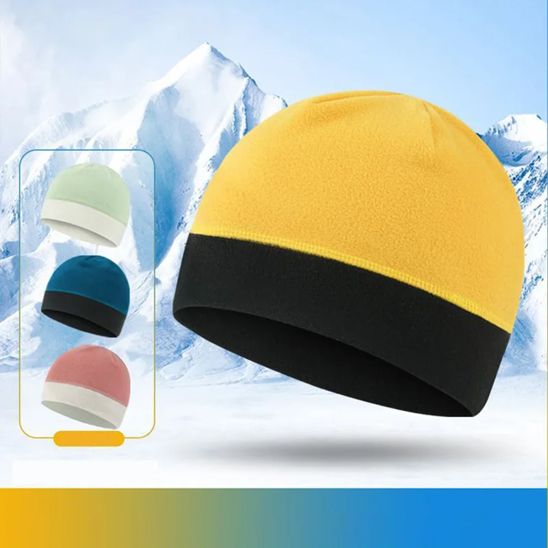 Czapka zimowa dla mężczyzn Kobiety Ciepła czapka Kolarstwo na świeżym powietrzu Czapka odporna na zimno Polar Miękka elastyczna wiatroszczelna czapka ochronna na uszy