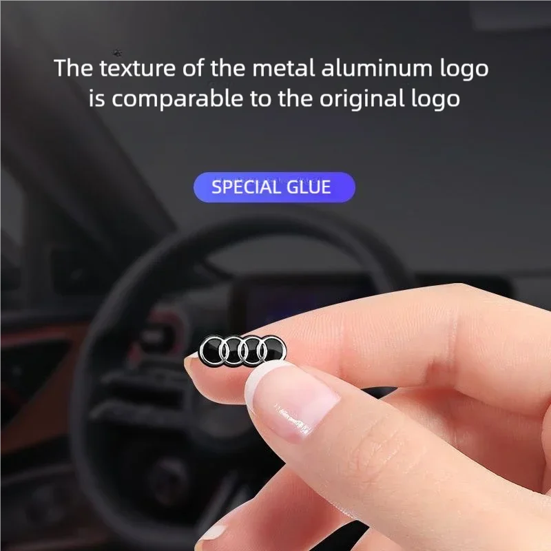 14mm 16mm Aluminium Car Remote Key Sticker Emblem Logo For Audi A1 A2 A3 A4 A5 A6 A7 A8 Q2 Q3 Q4 Q5 Q7 S3 S4 S5 S6 Accessories